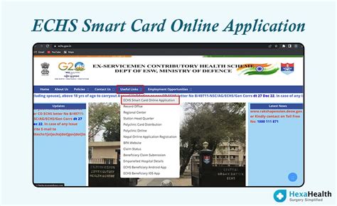 echs online smart card application form|echs online login.